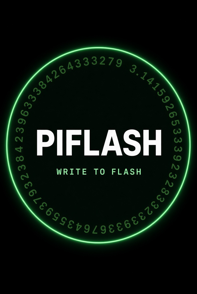 PIFLASH pi digit orbit artwork